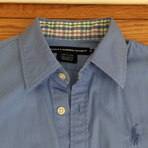 Ralph Lauren Sport button up plaid collar + cuffs - Picture 7 of 8